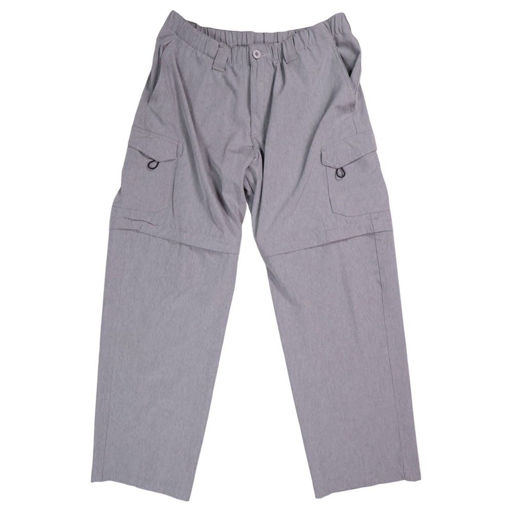 Reel Legends Convertible‎ Cargo Pants Hiking Fishing Gray Mens Medium 30 Inseam